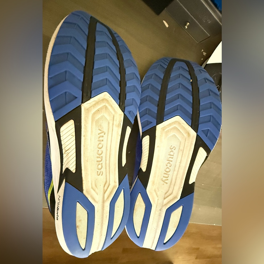 Saucony Men's Axon 2 Running Shoes Blue/Raz Acid  Size 12 - Picture 7 of 8